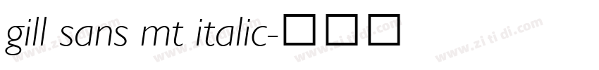 gill sans mt italic字体转换